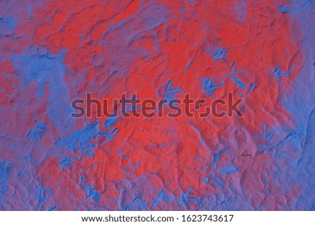 Pattern powder color red and blue