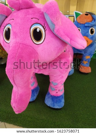 pink elephant shaped kids toys that look really pretty