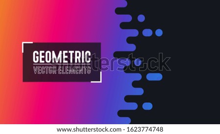 Geometric rounded line vector background template. Transition abstract wallpaper pattern. Rounded lines illustration for modern flat web site design.