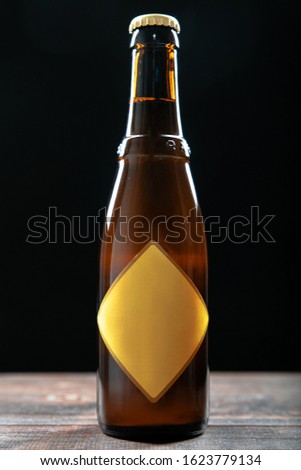 Beer bottle with place for logo