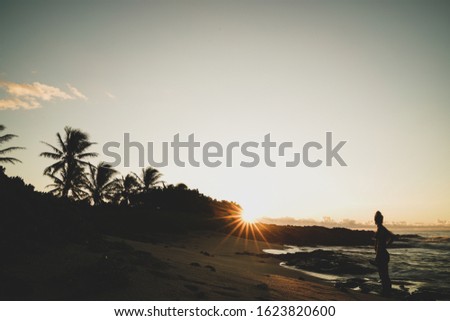Sunrise at Halape Beach on the big island Hawaii