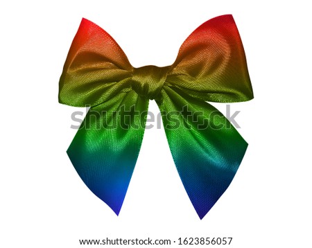 color bow isolated on white background