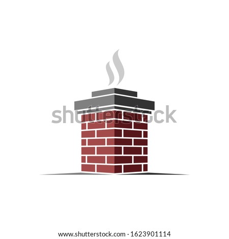 Illustration of chimneys for logo templates Royalty-Free Stock Photo #1623901114