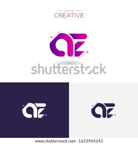Initial logo letter AZ lowercase linked sliced template. Modern Abstract Design for business company. Vector Illustration.