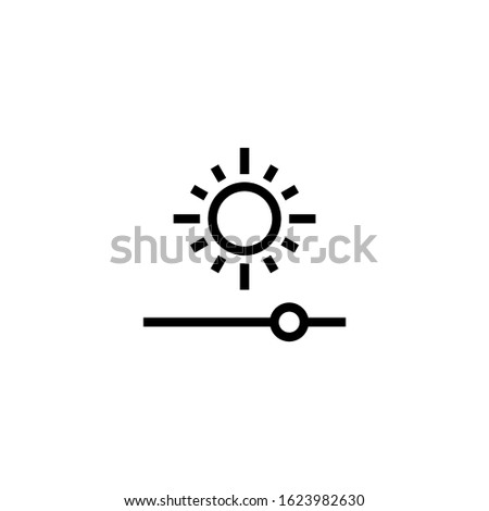 Lightness vector icon, lightness icon symbol sign in outline, lineart style on white background