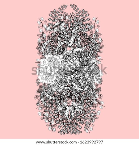 On black, neutral and white colors. Vector illustration. Can be used for cards, invitations, save the date cards and many more. Doodles. Sketch decorative background.