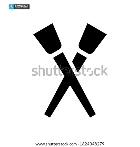 paintbrushes icon isolated sign symbol vector illustration - high quality black style vector icons
