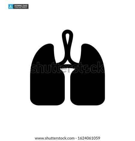 lungs icon isolated sign symbol vector illustration - high quality black style vector icons
