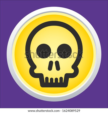 Human skull. Symbol of danger. Abstract concept, icon. 
