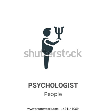 Psychologist glyph icon vector on white background. Flat vector psychologist icon symbol sign from modern people collection for mobile concept and web apps design.