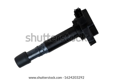 Image of ignition coil, spare part isolated on white background