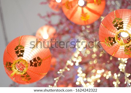 Chinese new year 2020 festival .Happy Chinese new year or lunar new year. Text space images. (with the character "fu" meaning fortune)