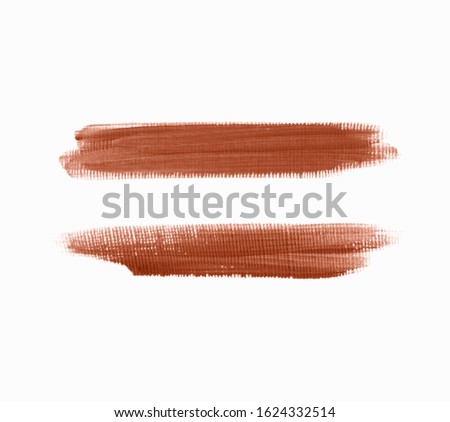 Acrylic brush painted textured stripes set isolated vector background. Watercolor stroke set.