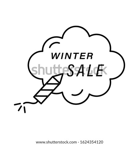 Bubble firework icon. Simple line, outline vector elements of winter sale icons for ui and ux, website or mobile application