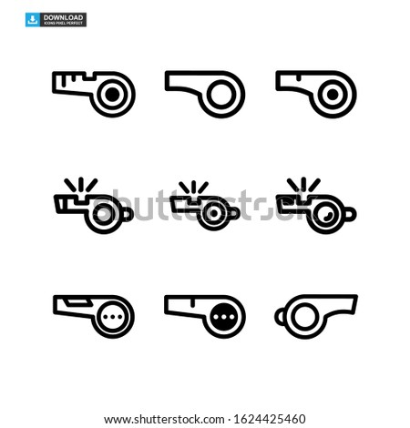 whistle icon isolated sign symbol vector illustration - Collection of high quality black style vector icons
