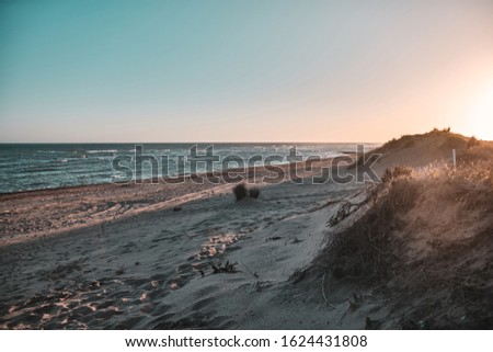 sunset on a deserted beach