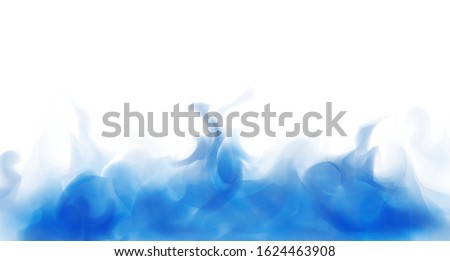 Thick blue smoke. Realistic blue fog. White background. Abstract vector illustration. Isolated. Illustration can be used as banner or for advertising. Blue liquid evaporates. Water.  Royalty-Free Stock Photo #1624463908