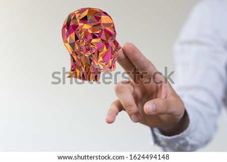 human head, chakra power, inspiration abstract thought
