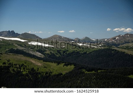 A range of mountains in Rocky Mountain National Park