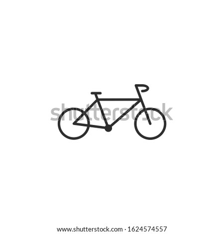Bicycle Icon vector sign isolated for graphic and web design. Bicycle symbol template color editable on white background.