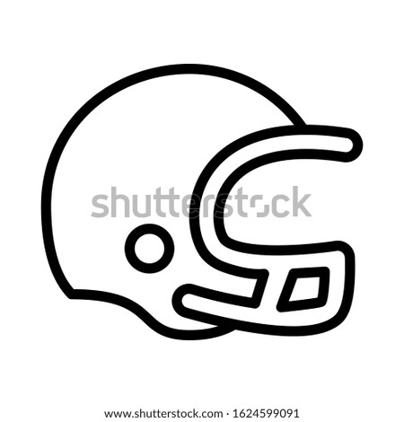 Rugby helmet line icon, editable stroke icon on white background, can be used for web and various needs of your project