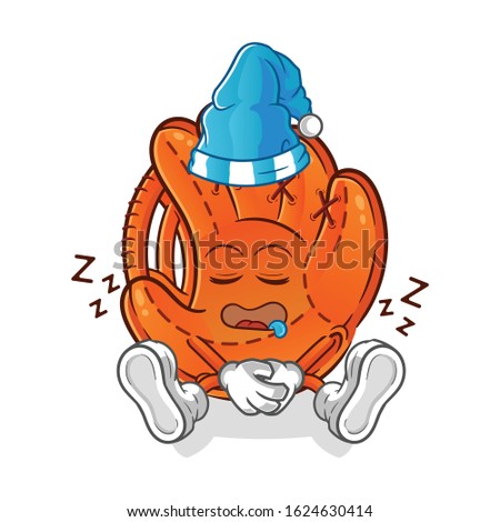 emoticon emoji sleeping with sleeping hat cartoon. cartoon mascot vector