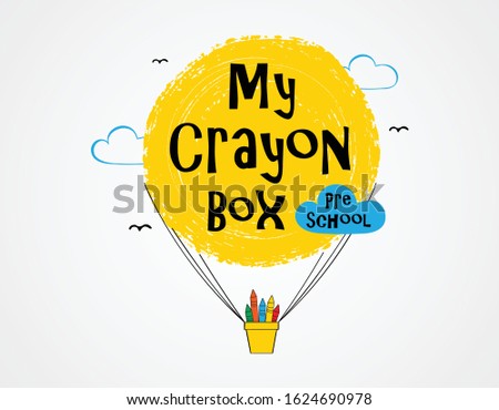 My Crayon Box PreSchool Logo Royalty-Free Stock Photo #1624690978