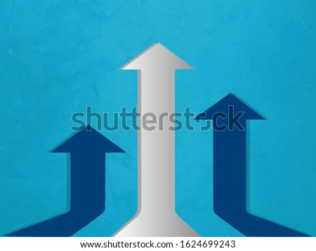 Upward moving arrows. Growth Chart. Abstract financial chart with uptrend line arrows graph going up. Business concept illustration.