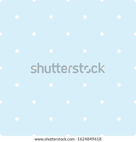 Polka dot blue pattern. Seamless pastel background, vector illustration.