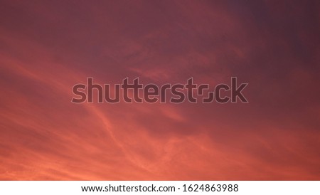 Beautiful orange sky in sunset time, nature background