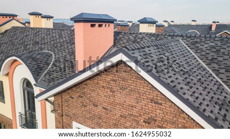 House with a flexible tile roof.