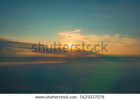 Cloud sea under the sun in the morning, Mount Emei, Sichuan Province, China