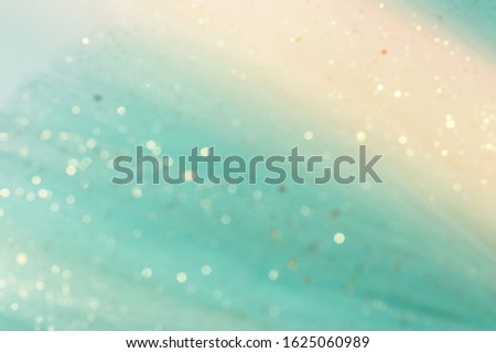 elegant bokeh background. Seasonal cooling light decorative abstract design element beautiful mint turquoise light leak