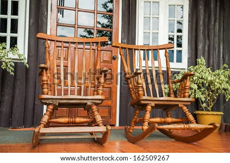 Rocking chairs on porch 