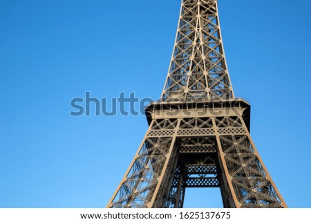 Mid Section of Eiffel Tower; Paris; France
