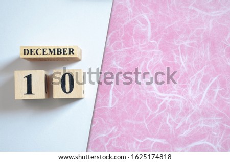 December 10, Empty white - Red background.