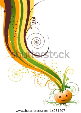 Floral Vines (Halloween) - Vector