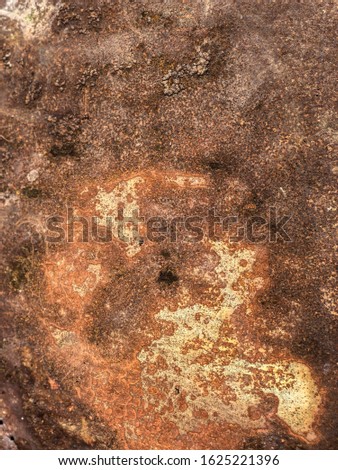 rusty surface, an old and rusty obsolete surface as a vertical background with copy space