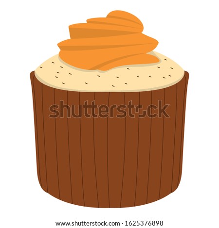 Isolated cupcake icon. Bakery product - Vector illustration