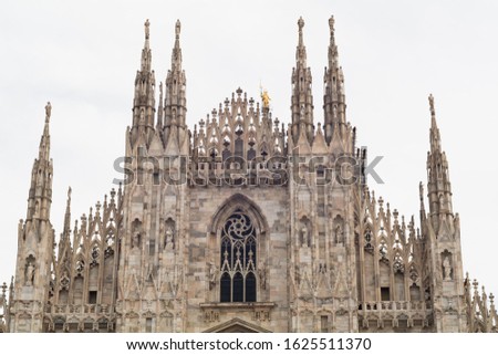 Milan cathedral Duomo amazing beautiful view. Royalty-Free Stock Photo #1625511370