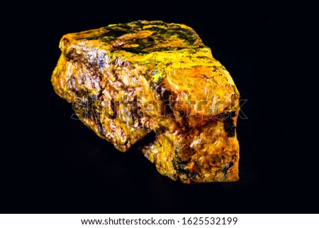 uranium, a mineral used in nuclear research in the United States and Iran. Precious and radioactive mineral. Radiation concept. Royalty-Free Stock Photo #1625532199