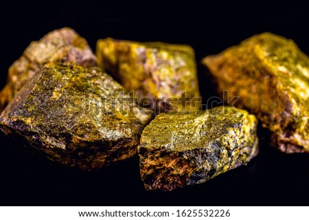 Uranium, a chemical element with a U symbol and an atomic mass equal to 238 u, has an atomic number 92 Royalty-Free Stock Photo #1625532226