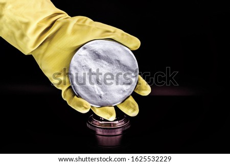 Enriched uranium produced in the Middle East. Radioactive element used in nuclear research. Chemical component responsible for the political crisis between the United States of America and Iran Royalty-Free Stock Photo #1625532229