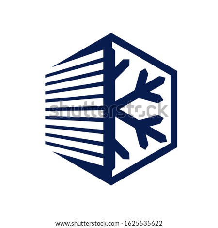 custom creative bold snowflake logo design illustration