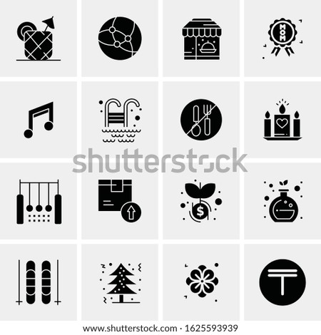 Business Icon Set. 16 Universal Icons Vector. Creative Beauitful Icon Illustration to use in Print and Web Related project.