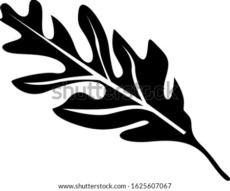 illustration of leaf icon, sticker,tshirt print, vector illustration
