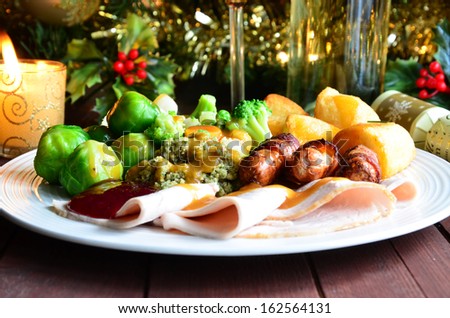Christmas Dinner Royalty-Free Stock Photo #162564131