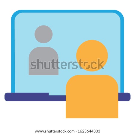 
Video conference. Nice vector graphics illustration for business and conferences