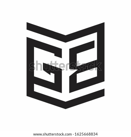 GB Logo Emblem Monogram With Shield Style Design Template Isolated On white Background