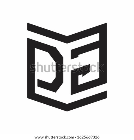 DG Logo Emblem Monogram With Shield Style Design Template Isolated On white Background